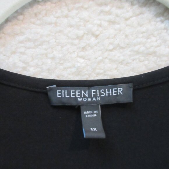 100% Silk EILEEN FISHER Long Sleeved Tunic Top in Perfect Condition - FIRM PRICE - Picture 1 of 3